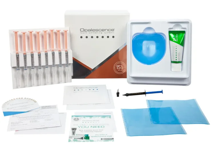 Take home whitening gel Opalescence PF 10%, 15%, 20%, 35%, and 45% Carbamide Peroxide with Potassium Nitrate and Fluoride