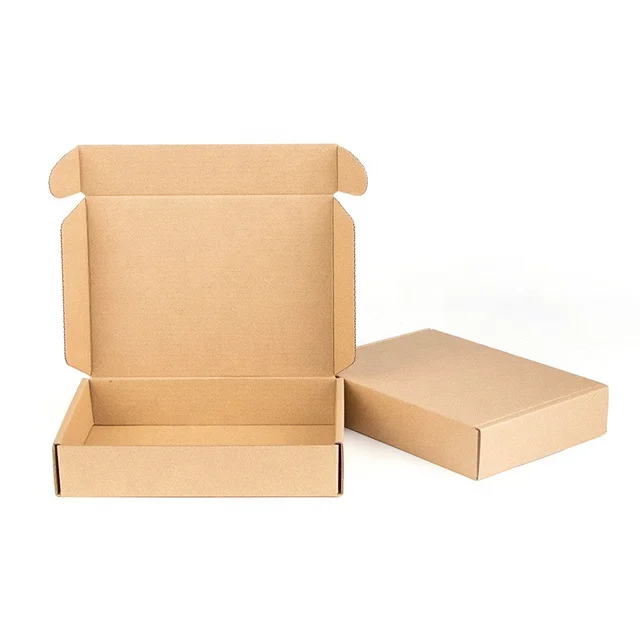 Kraft Box Wholesale Color Package Carton Small Gift Box Wigs Blank 3layer Corrugated Box Customized Size Printed Logo