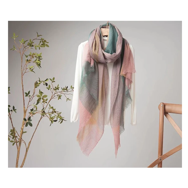 inner mongolia wholesale pashmina plaid tassel bulk floral turkey wool scarf for women winter wool