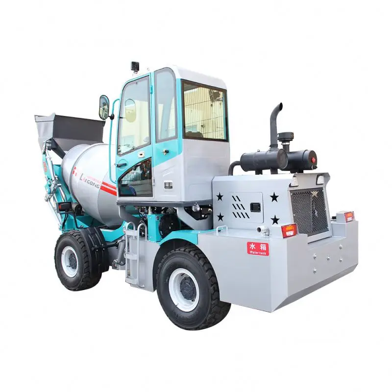 Laigong Diesel self loading mobile concrete mixer trucks