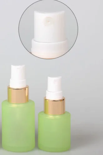 
wholesale frosted green 20ml -120ml cosmetic glass package / cream jar /glass bottles set and jars 