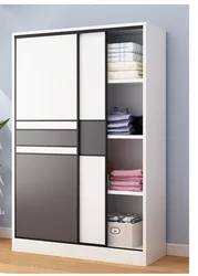 Wardrobe household modern simple small apartment bedroom assembly economy solid wood wardrobe Light luxury storage