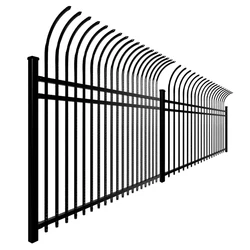Best Quality cheap press formed spear black coated corten outdoor backyard steel picket metal fencing panel designs