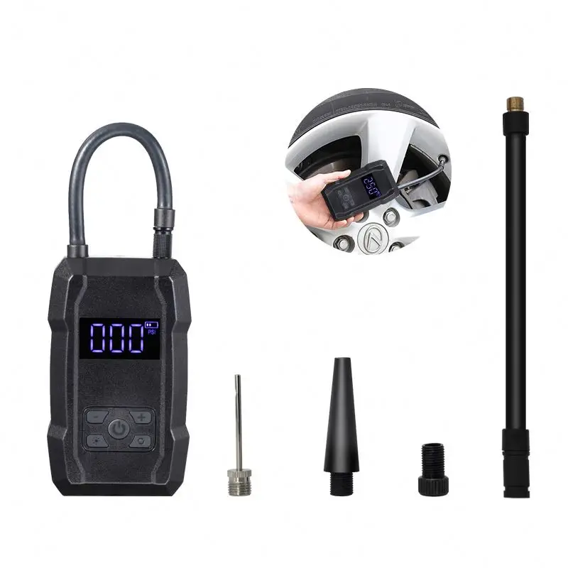 Factory Price Car Motorcycle Bicycle 4000Mah Battery Powered Smart Electric Portable Air Pump Automatic Tire Inflator 150 Psi
