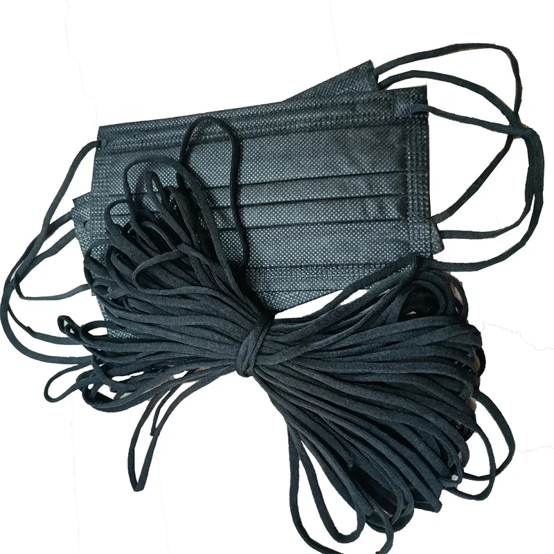 facemask flat elastic 100% biodegradabble earloop for mask 3mm round