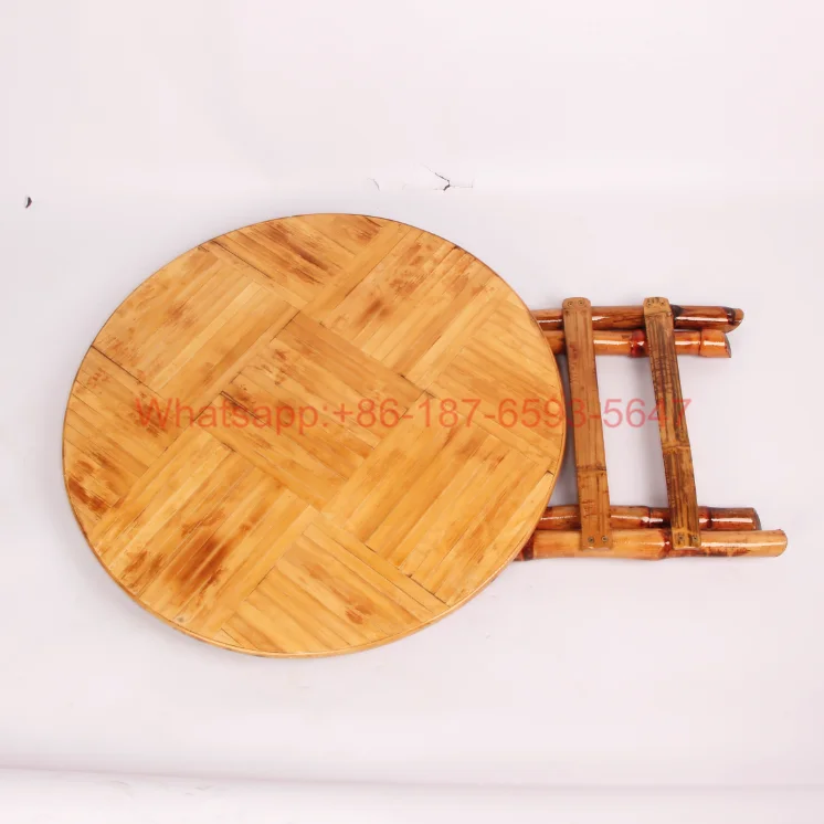 Outdoor Bamboo folding round table