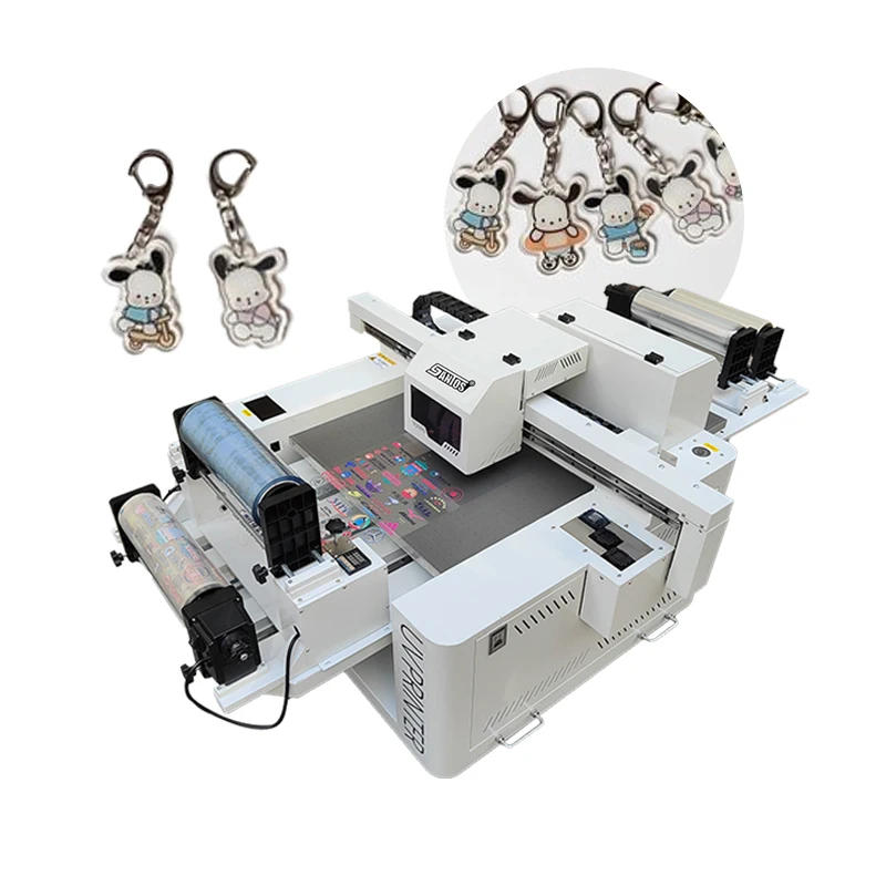 Inkjet I3200 Xp600 6090 Uv Printer Machine Suitcase Luggage Cup Wraps Uv Dtf Printer With Laminator