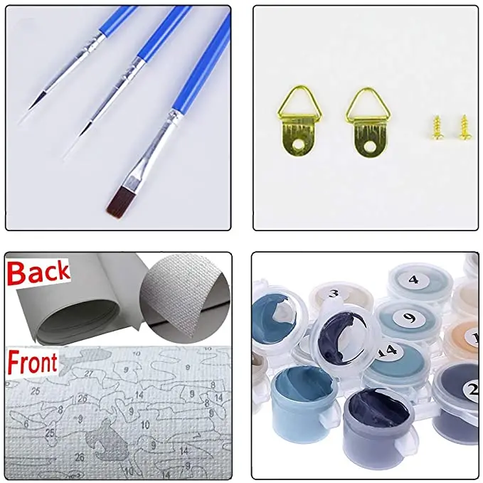 beautiful flower plant wall art canvas  hand painted oil painting by numbers