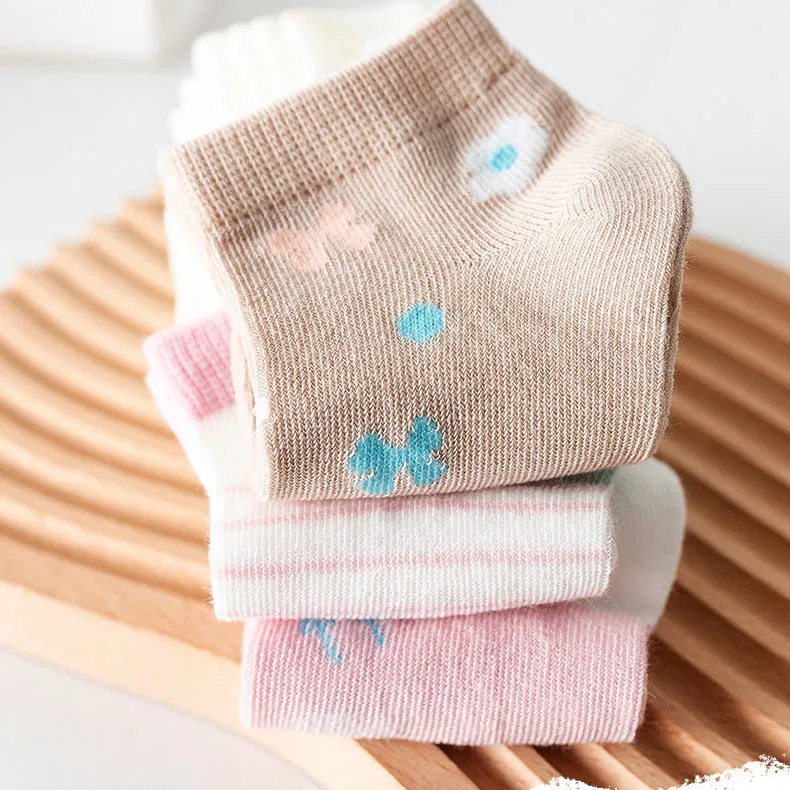 Buy Cotton Fancy Socks Spring Fashion Striped Children Socks Kids Pastel Girls Casual Baby Socks Standard Knitted 7 Days