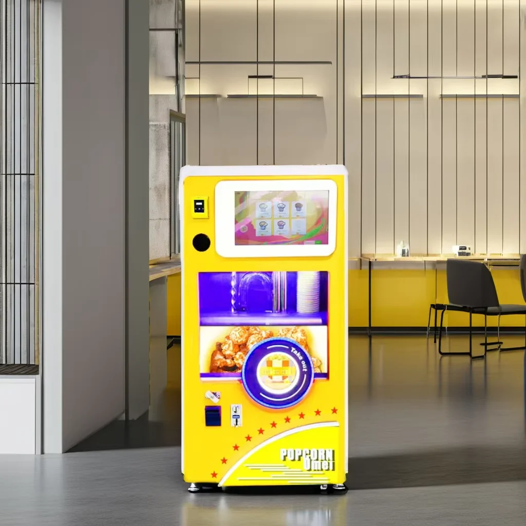 New Automatic Large Commercial Electric Vending Popcorn Machine for Rental Use with SDK Function