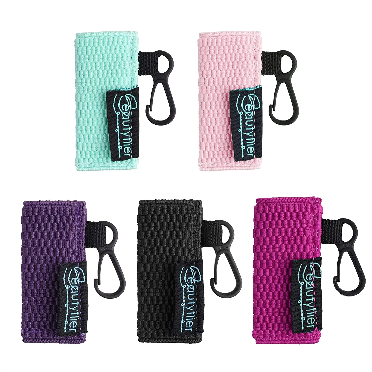 Clip-on Sleeve Chapstick Pouch Keychain Lipstick Holder Elastic Lip Balm Holster Travel Accessories