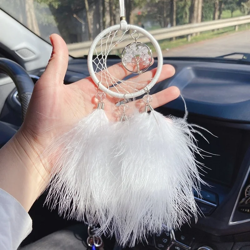 Wholesale Crystal Dream Catcher Car Pendant Rearview Mirror Ornaments Tree of Life Dream Catcher