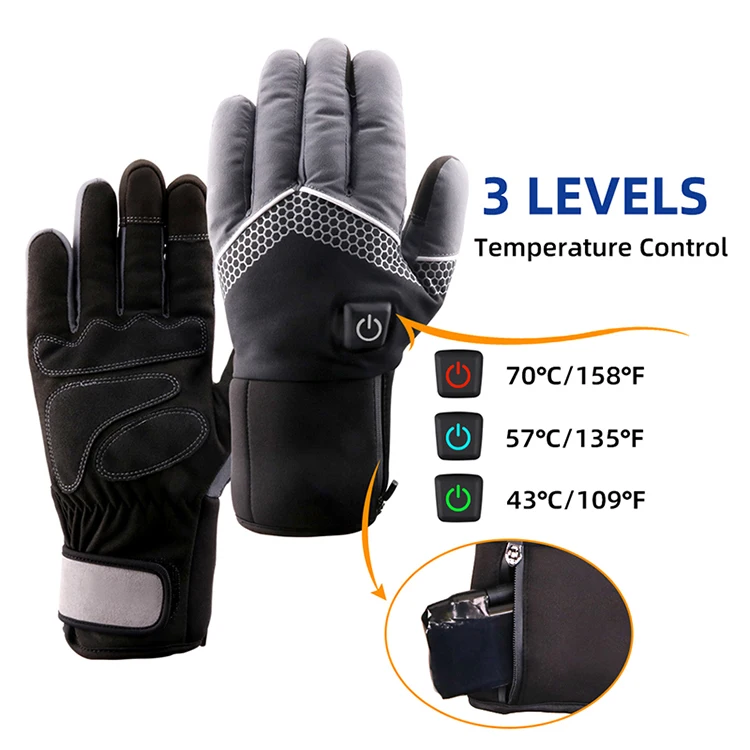 heating limited ski wire for gloves long hand glove heated leather motorcycle electric hand heating gloves