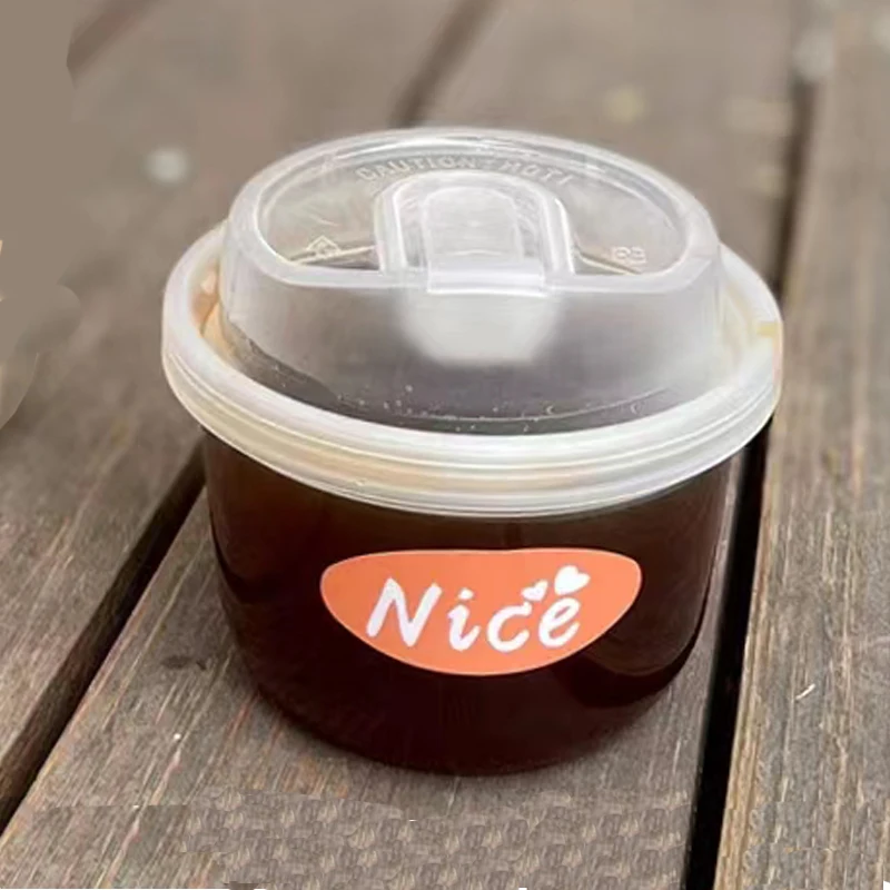 8oz 260ml U shape Plastic Cup Milkshake Smoothie Cups Small Cold Coffee Cups