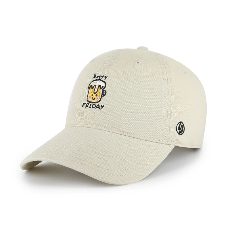Branded wash dad hat,simple small logo,custom acceptable