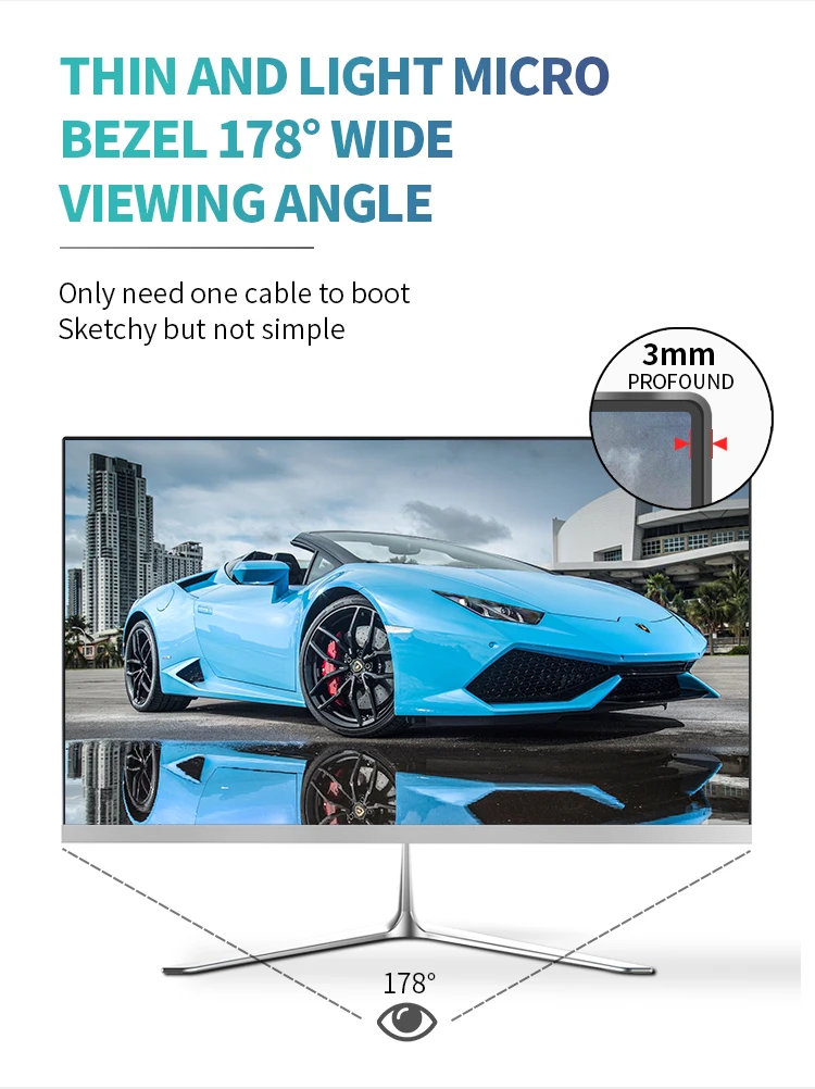 Best price Core I3 I5 I7 HD Graphics Business BT 4.0 Cam 0.3M 21.5 inch Monoblock Computers Desktops All in One PC Computers