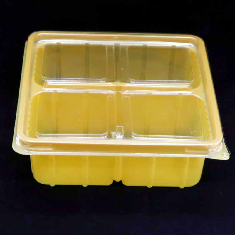 Clear Plastic Mushroom Packaging Box Blister PET Rectangle Transparent Food Vegetable Fruit Container With Lid