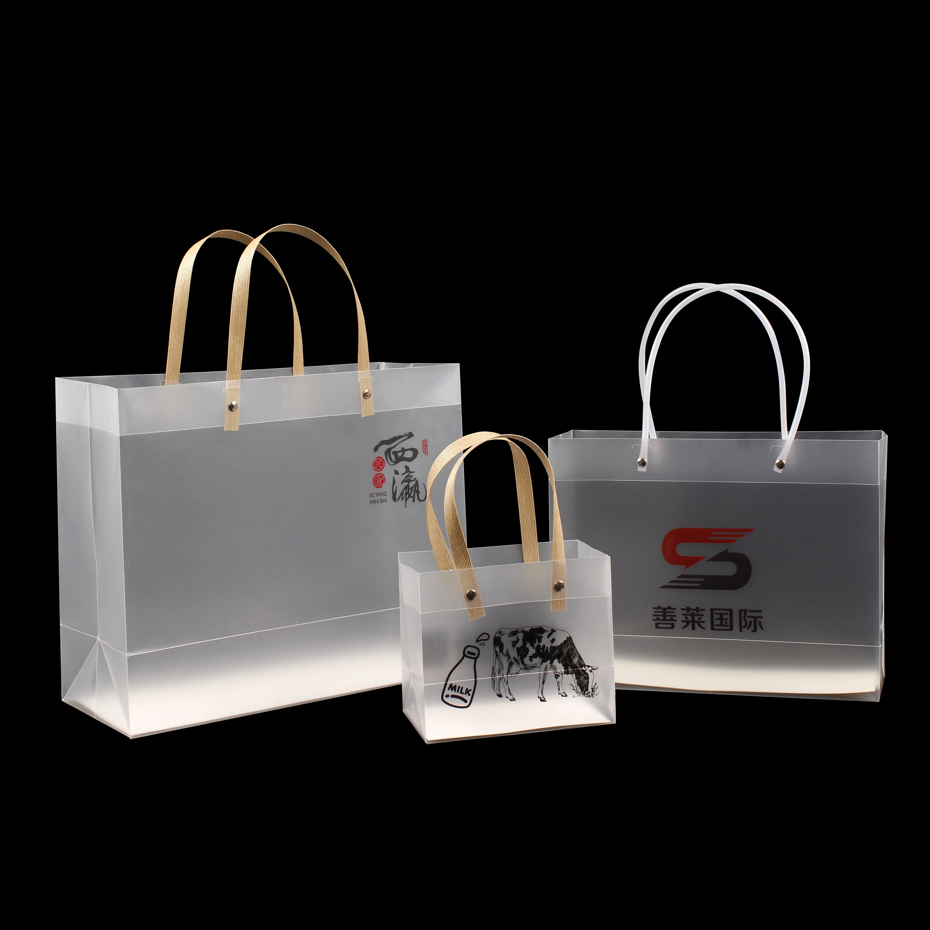 custom made shopping transparent mini handbag