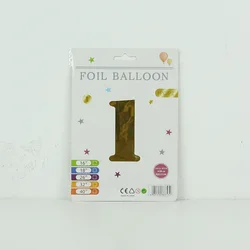 Wholesale 16 Inch Thin Individual Paper Card Package 0-9 Aluminum Foil Number Balloon For Birthday Party