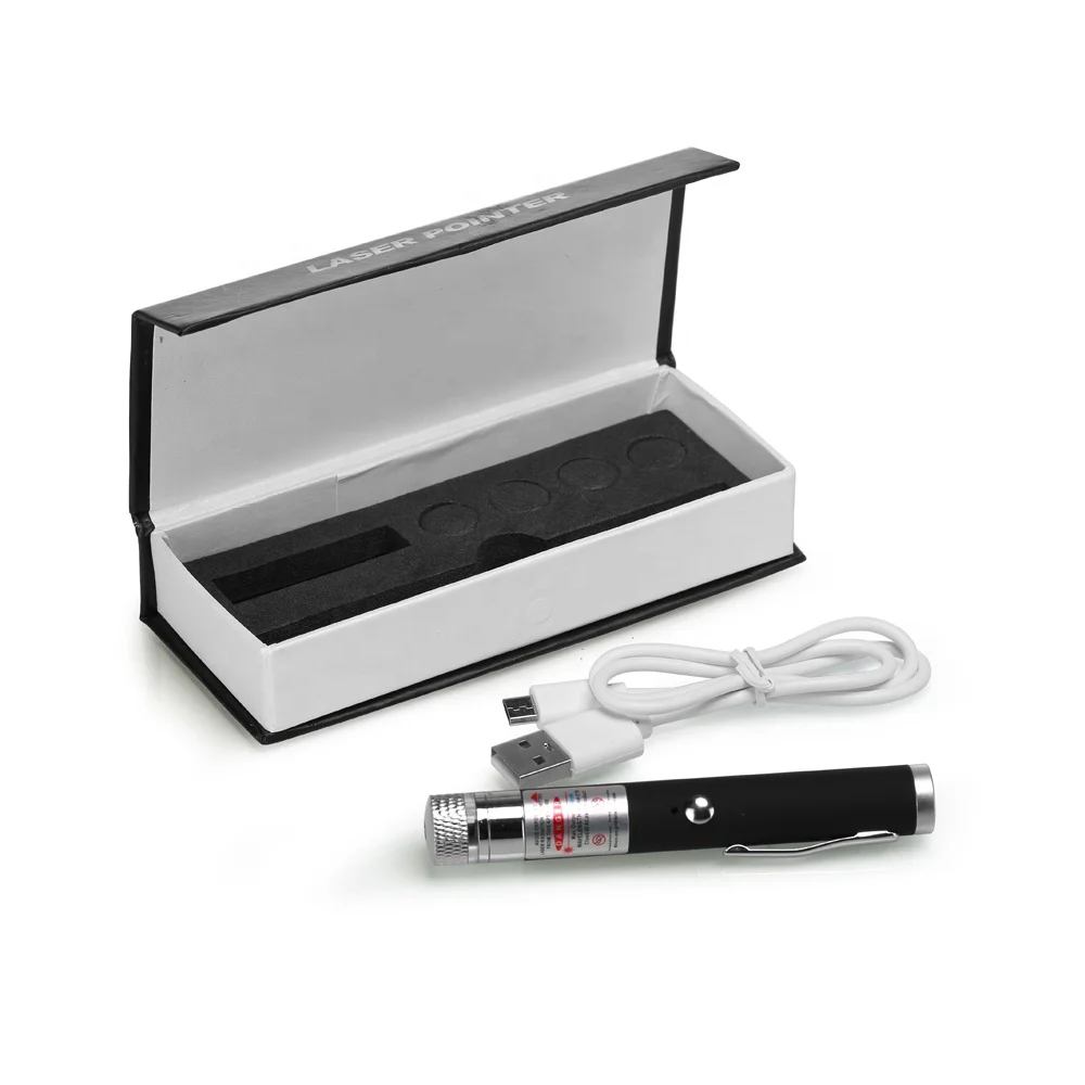 
Pen Clip Rechargeable Mini USB Green Red Blue Laser Light Pen 