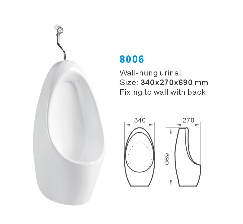 New Design Male WC Set hotel Porcelain Floor Stand Ceramic Steel Pee Toilet Public Wall Hung Urinal for Men