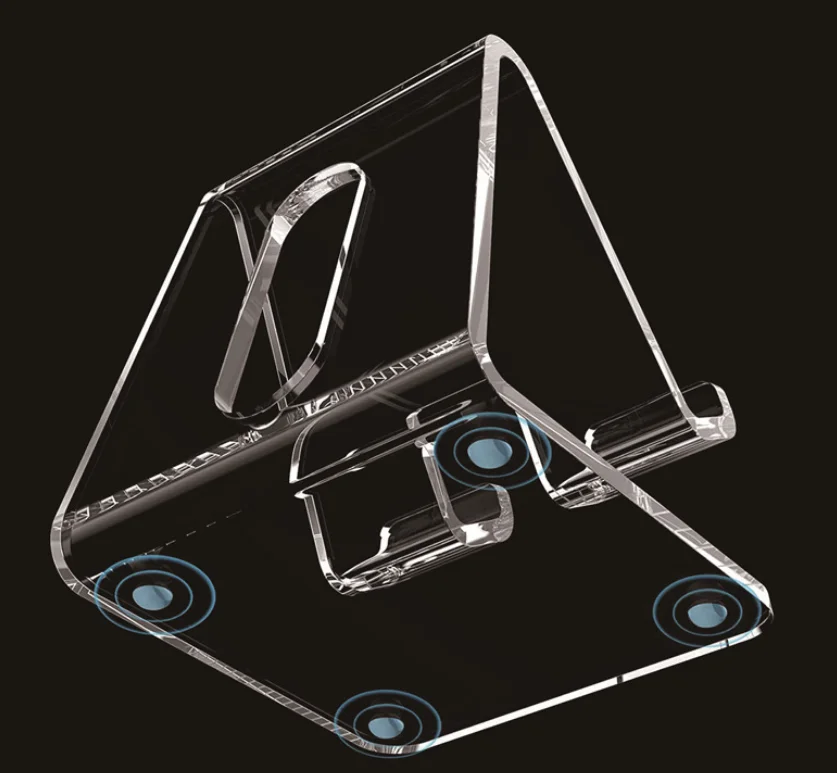Transparent acrylic mobile phone display stand lazy mobile phone stand simple carry plexiglass display stand