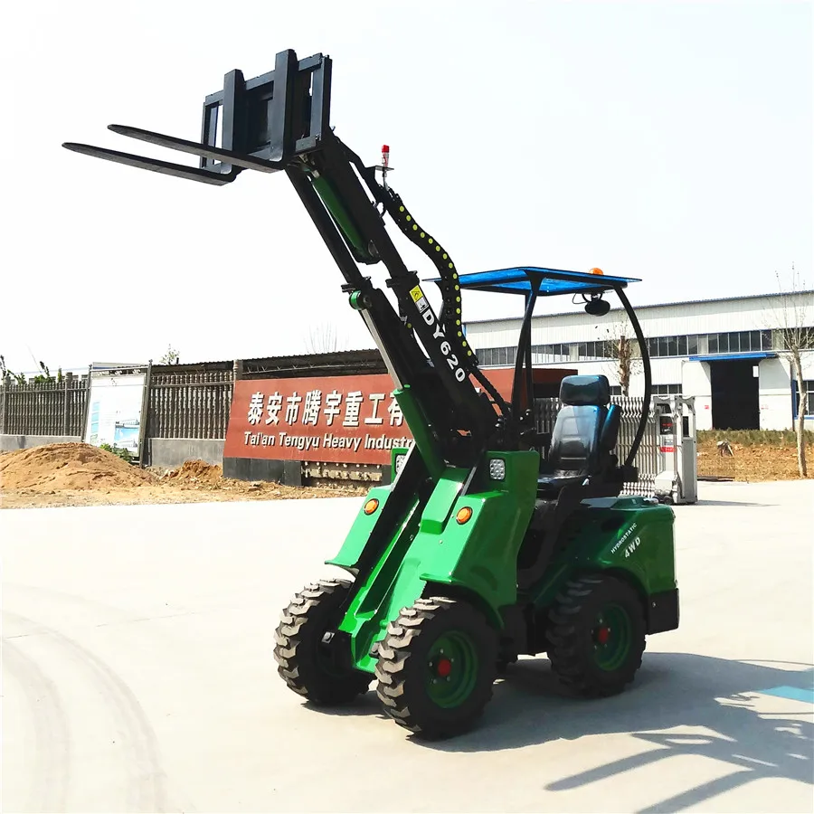 DY620 mini articulated wheel loader with many attachments