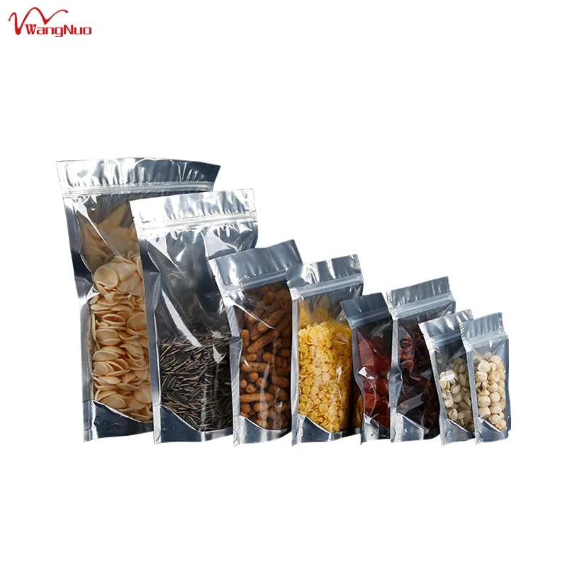 Clear Waterproof Food Grade Stand up Food Packaging pouch Zip Lock Seal Bags