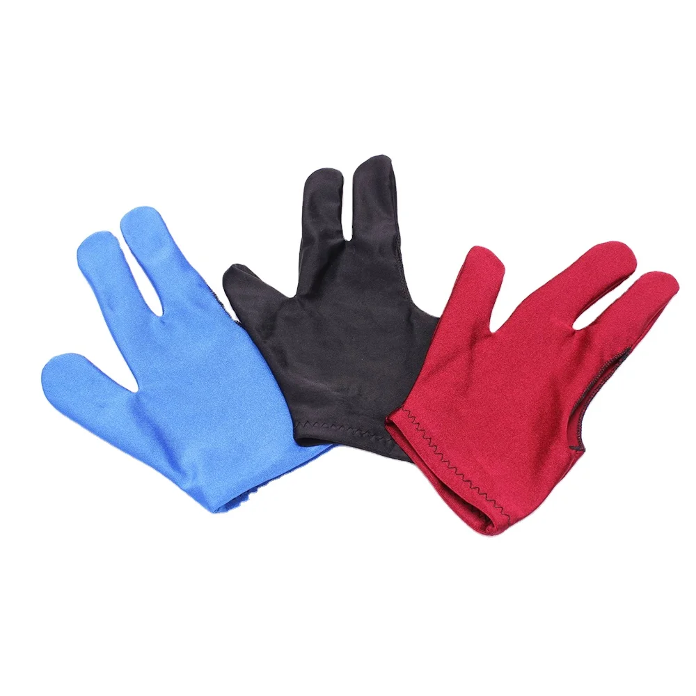 Популярный рекламный узор 3 пальца бильярдный снукер перчатки