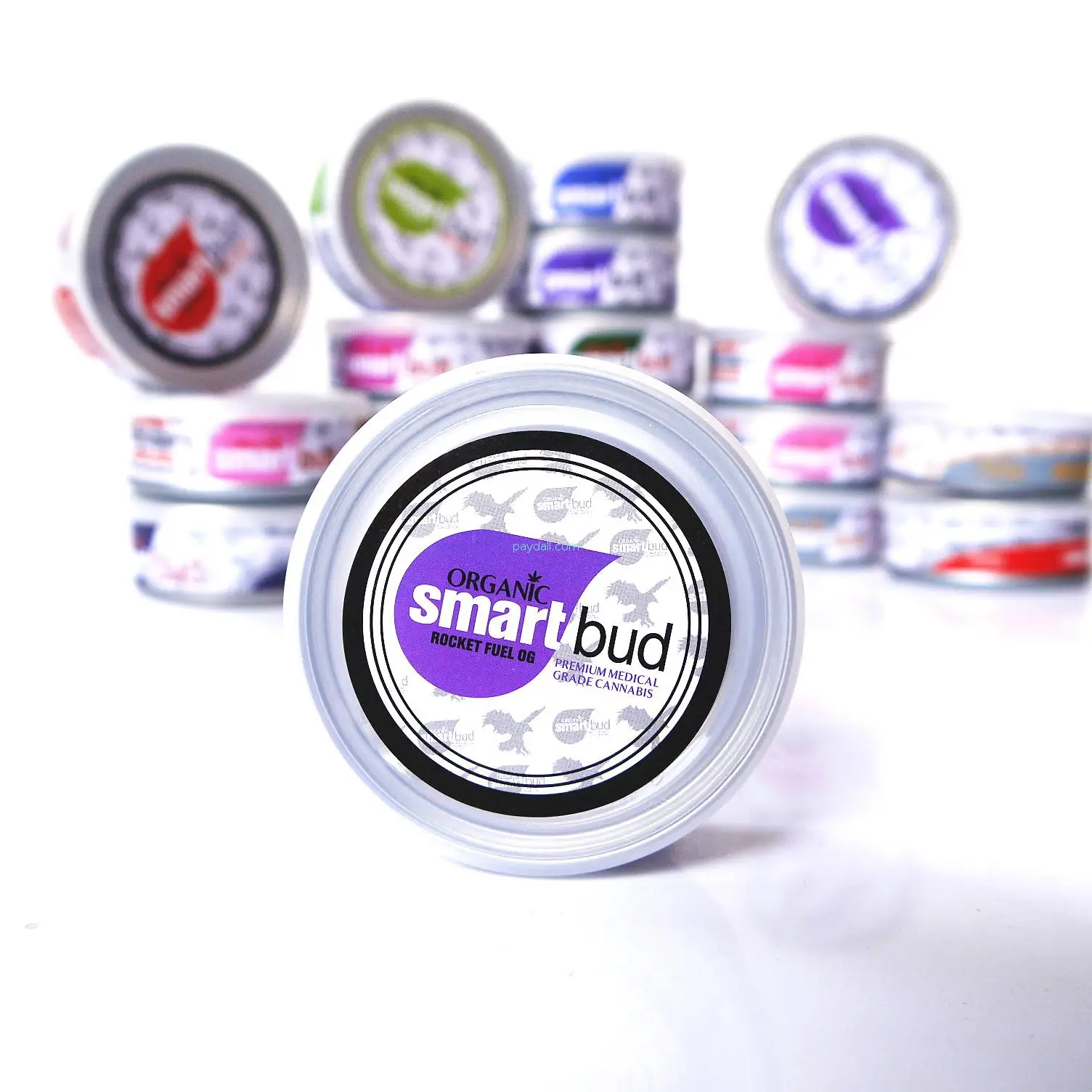 
Top quality Newest flavors smart bud can cali smell proof tins with plastic top 
