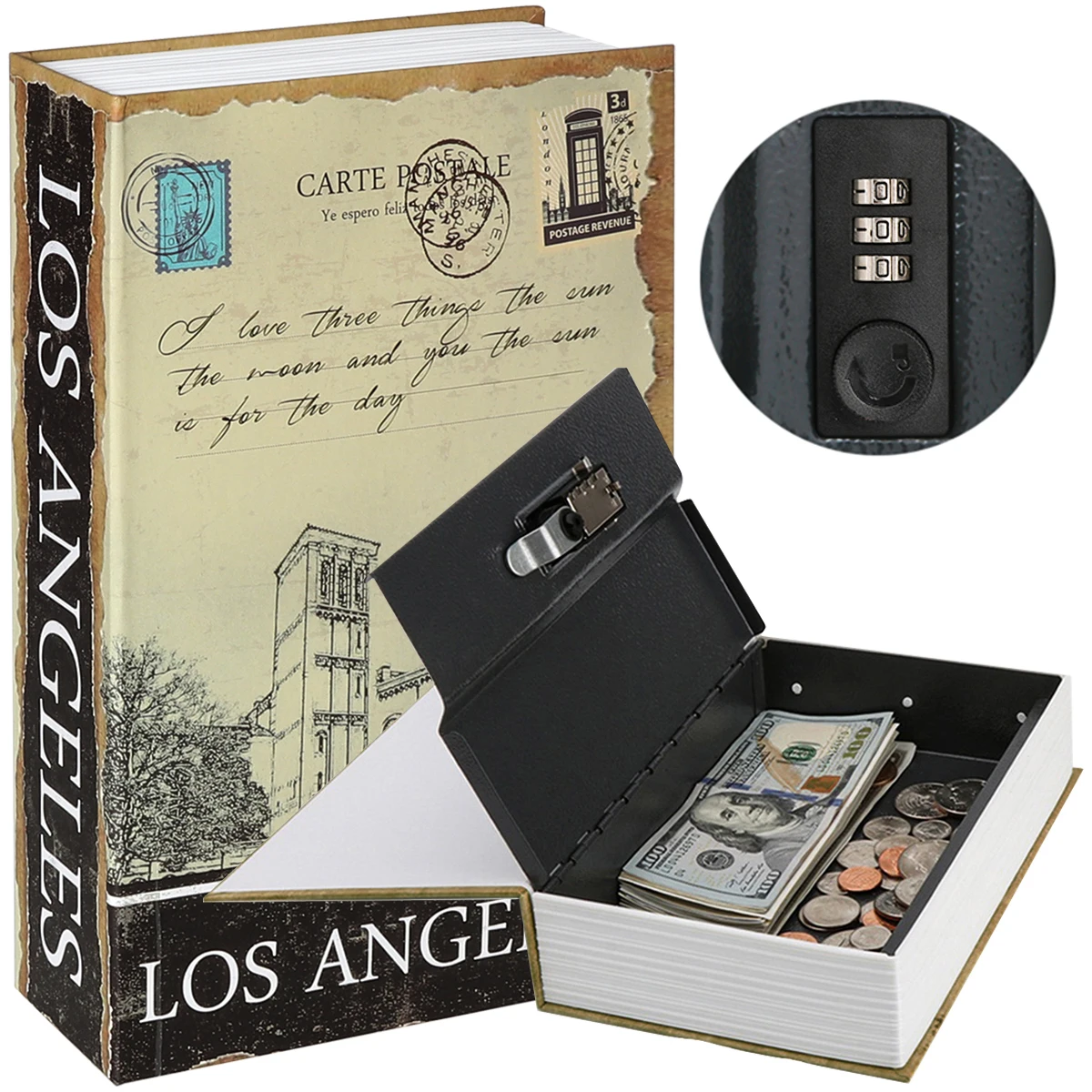 Wholesale Indoor Steel Security Hidden Wall Digital Mechanical Book Safe Box