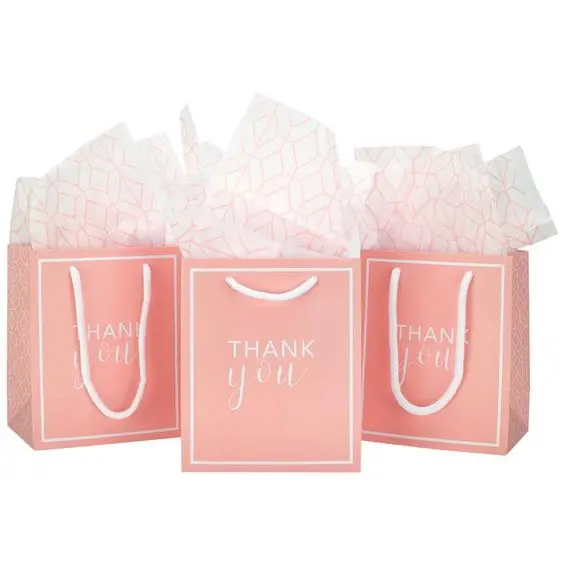 Packaging gift  bag thank you paper bags