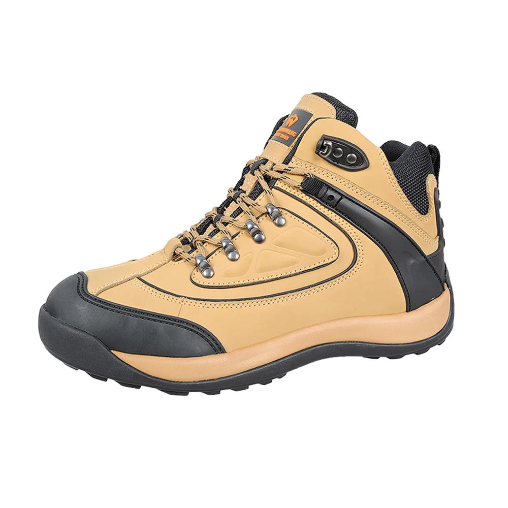 Wholesale Four Seasons Yellow PU Leather Upper S3 Fashion Working Sport Safety Shoes