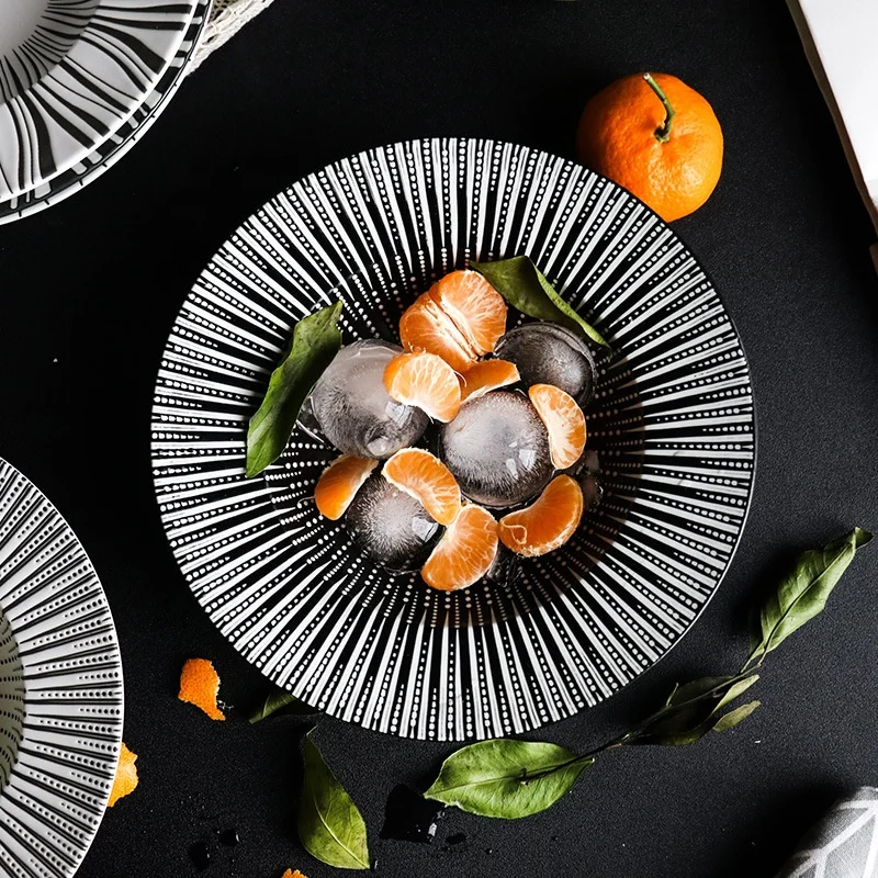  Западная фарфоровая керамическая кухонная утварь тарелка для макаронных изделий обеденная посуда