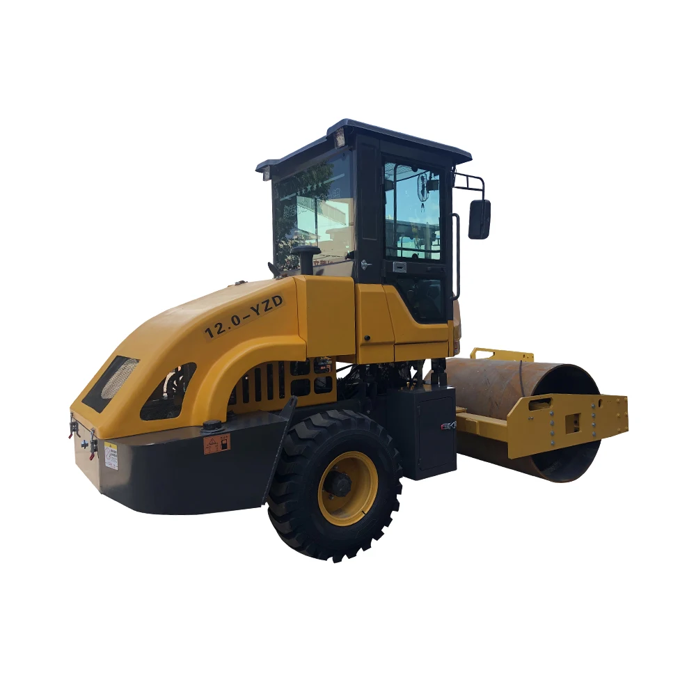 heavy duty long lifetime earth compactor machine hydraulic pump double drum soil asphalt road roller