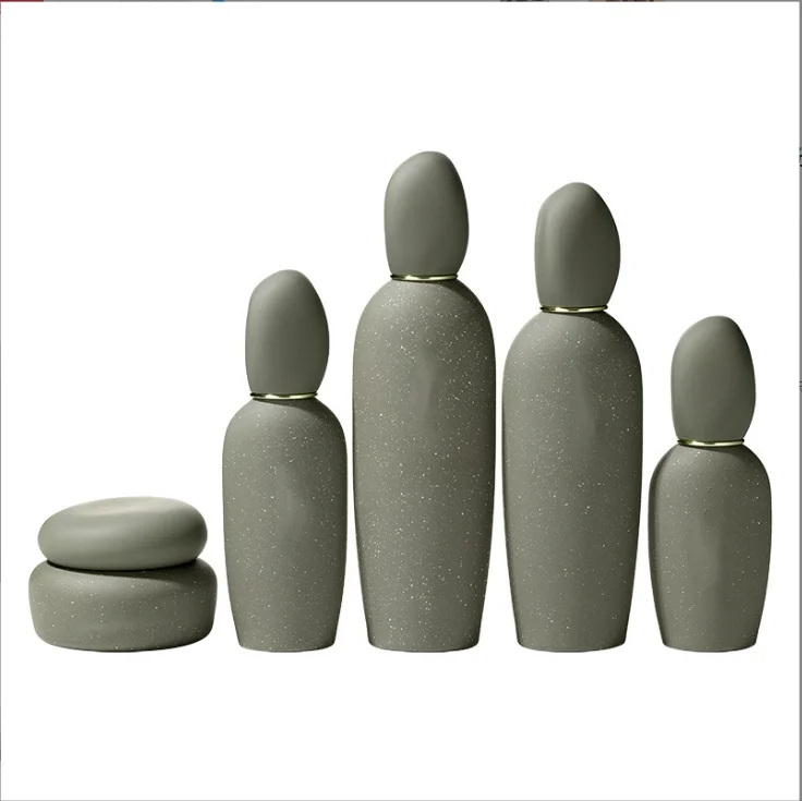 Original design imitation stone original ecological concept cosmetic packaging skincare product set lotion bottle