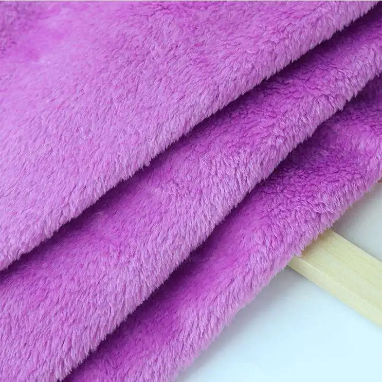 Custom multi-colors design soft plush coral velvet fleece fabric for upholstery and garment