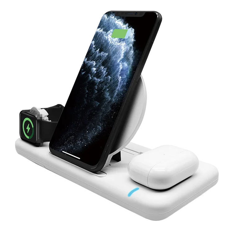 Производство 3 в 1 Беспроводное Зарядное устройство Док-станция для Apple 3 в 1 Беспроводное зарядное устройство