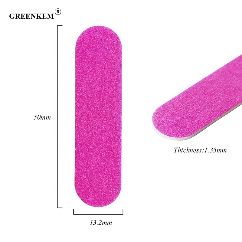 GREENKEM 100Pcs/lot DIY 180/240 Colorful Wooden Nail File Buffer Pedicure and Manicure Mini Nail Files