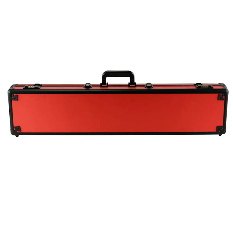 51' Aluminum Case In Red Aluminum Storage Case With Foam Padding Aluminum Fishing Rod Case