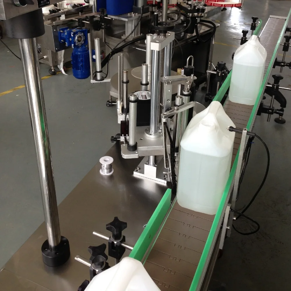 Automatic 5 gallon container drum barrel labeling machine for bucket big carton two sides labeler applicator