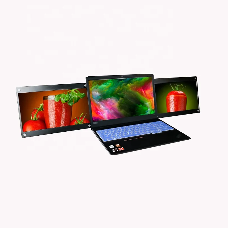 Triple Monitor Portable 13.3inch  IPS Portable Screen Extender Dual Sreens for Laptop
