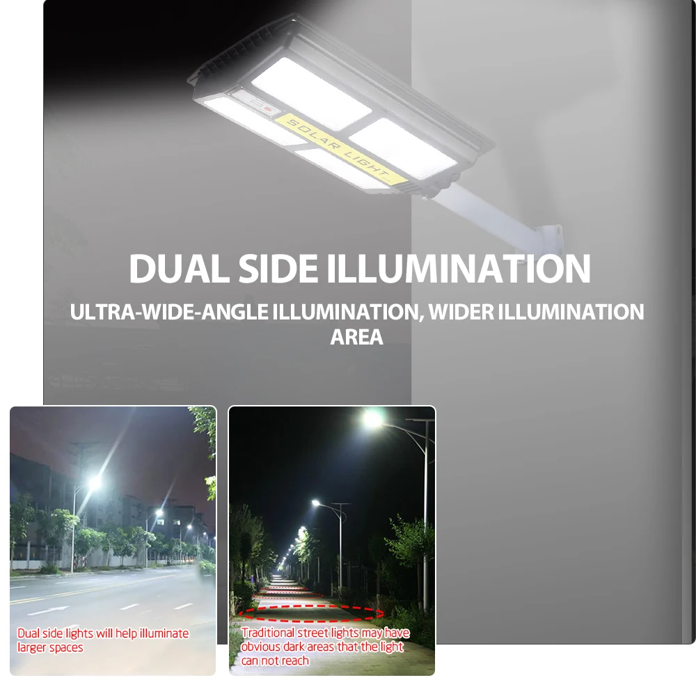 New Solar Garden Light Integrated All in One Solar Power Street Light Outdoor IP65 Waterproof Lamp LED 90 80 ABS 200w DC 6V 100