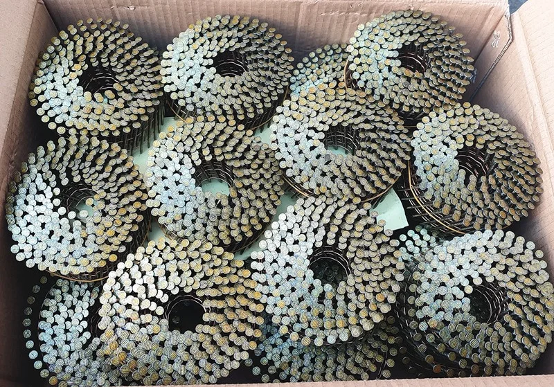 HF wholesale yellow coil nails roofing zinc galvanized 1 1/4 inch smooth coil roofing nails