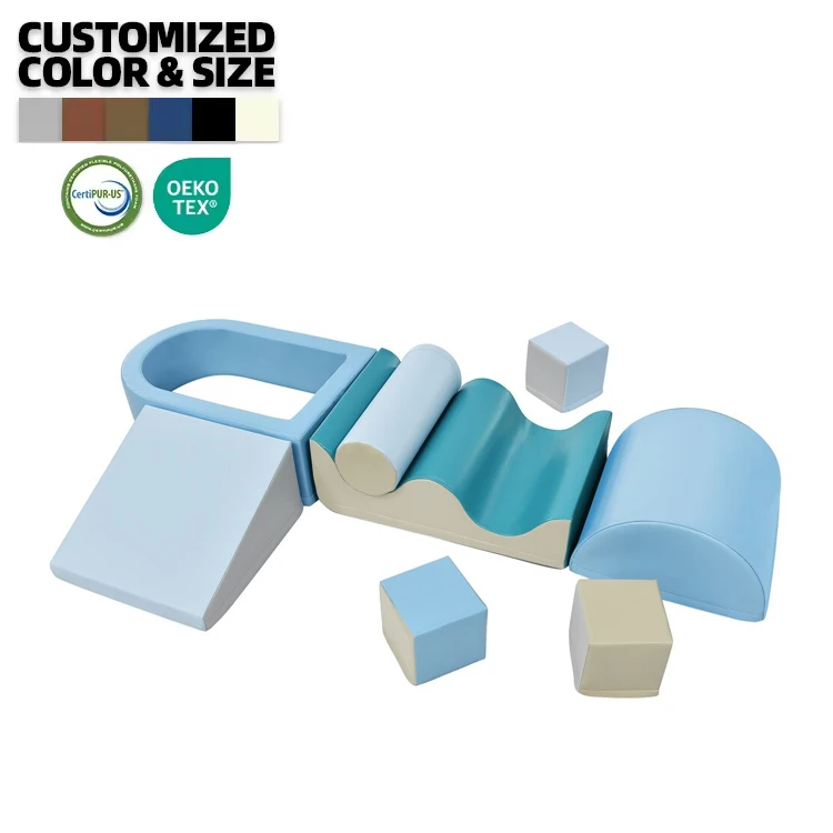 8 in 1 Soft Climb Crawl Foam Play set Sofa Couch Play Equipment Crawl Playground for Kid Child