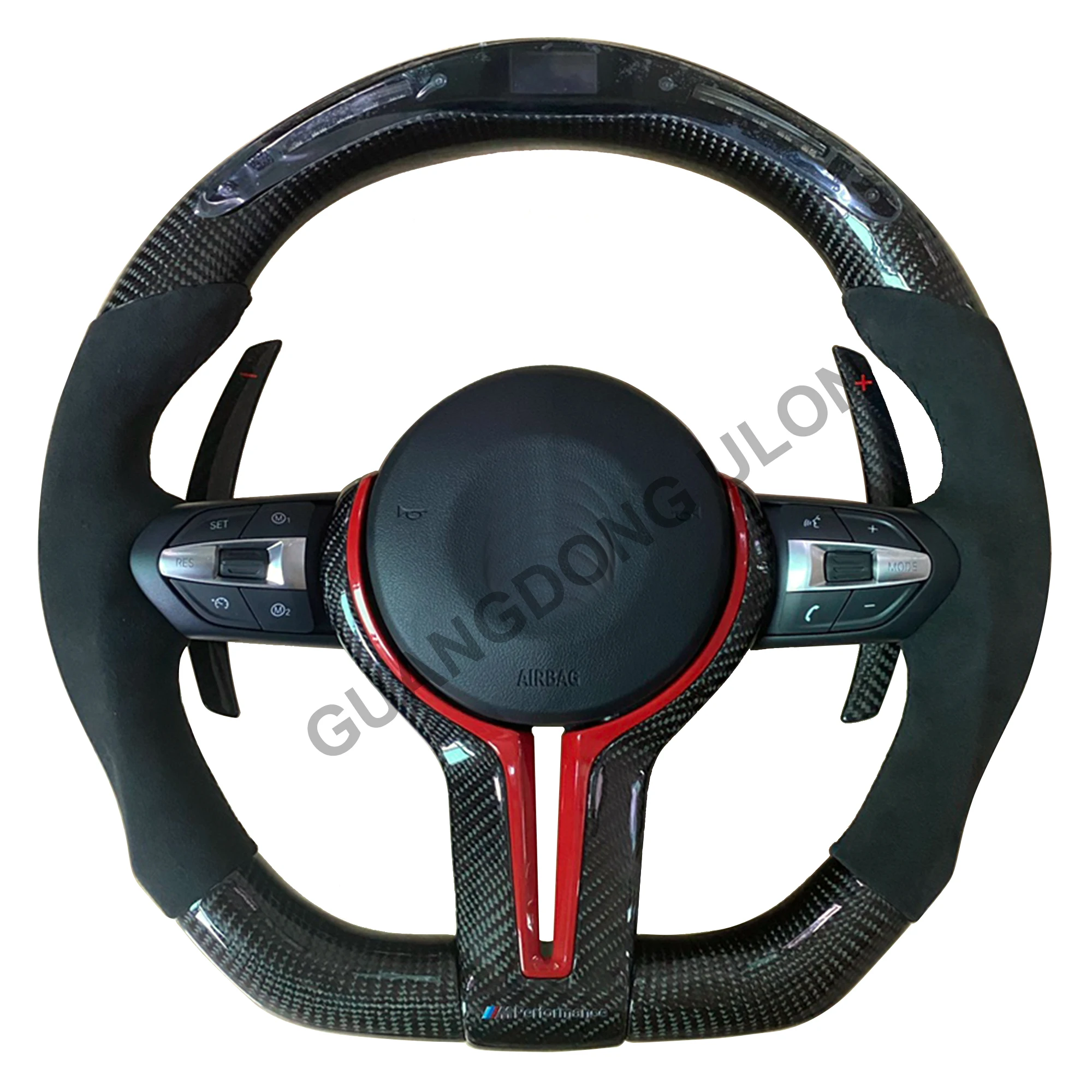 LED Racing Steering Wheel Fit For BMW M2 M3 M4 M5 F18 F10 F15 F16 F20 F22 F30 F32 F36 f40 F80 F90 carbon fiber Steering Wheel