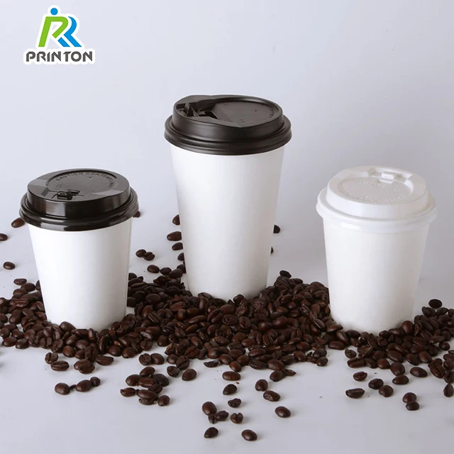  4oz 6oz 8oz Одноразовые Белые Бумажные стаканчики для чая с крышкой pla бумажный стаканчик