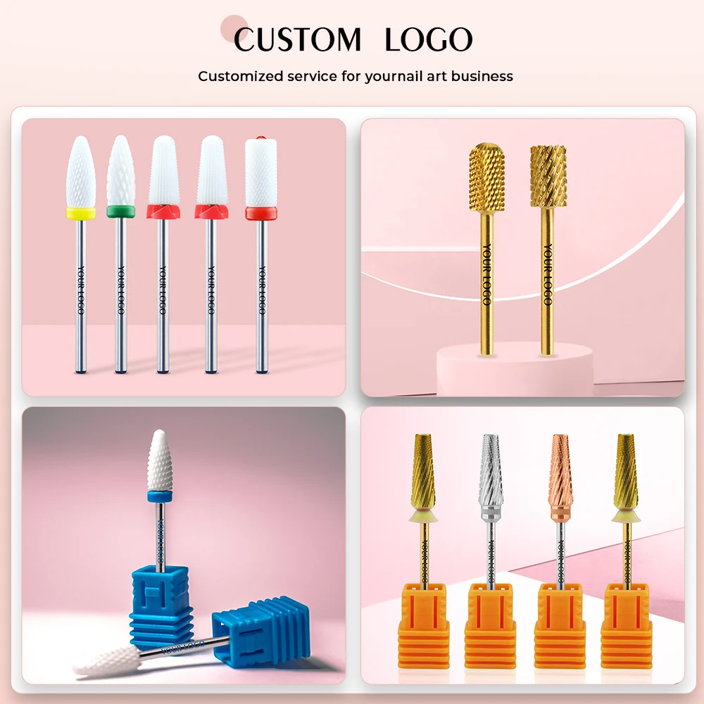 High Quality Carbide Nail Drill Bits Set Custom Logo Manicure Tools In Plastic Case Nail Bit 4XC