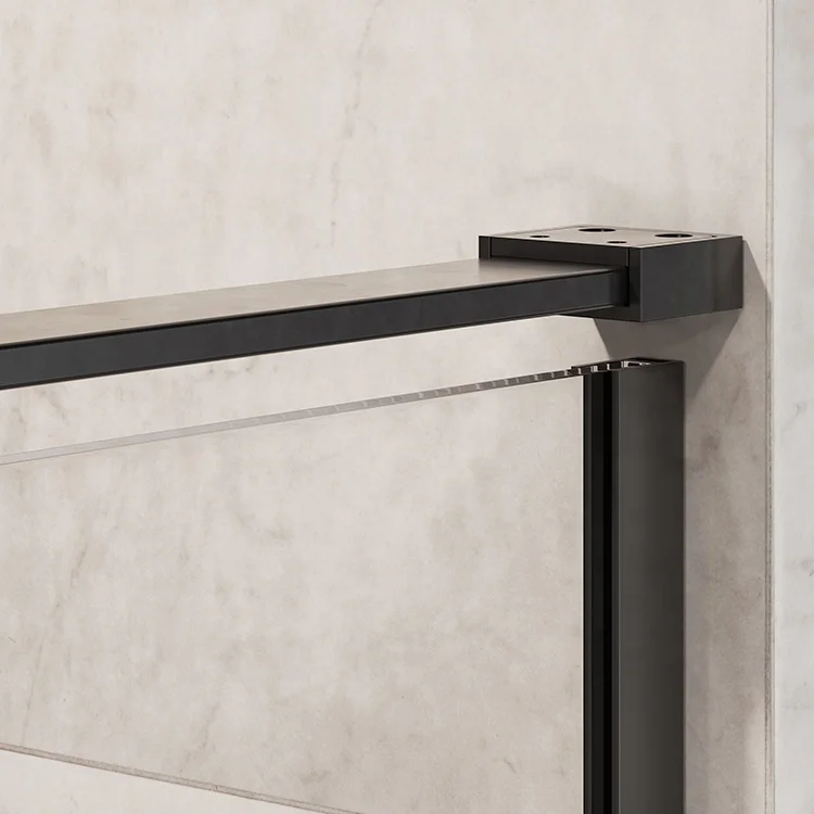 Hotel Aluminium Black Tempered Frame Glass Enclosure Shower Rooms Cabin