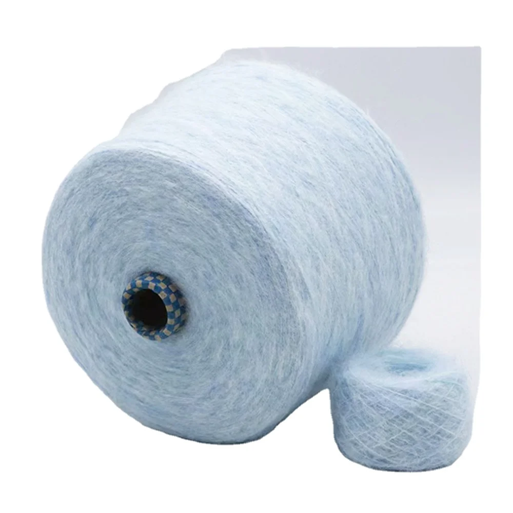 Factory 5.5NM 7%wool 38%Acrylic, 2%Spandex Fancy yarn mohair crystal yarn mohair yarn for knitting sweater